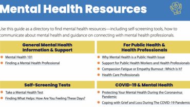 PHCC Mental Health Resources